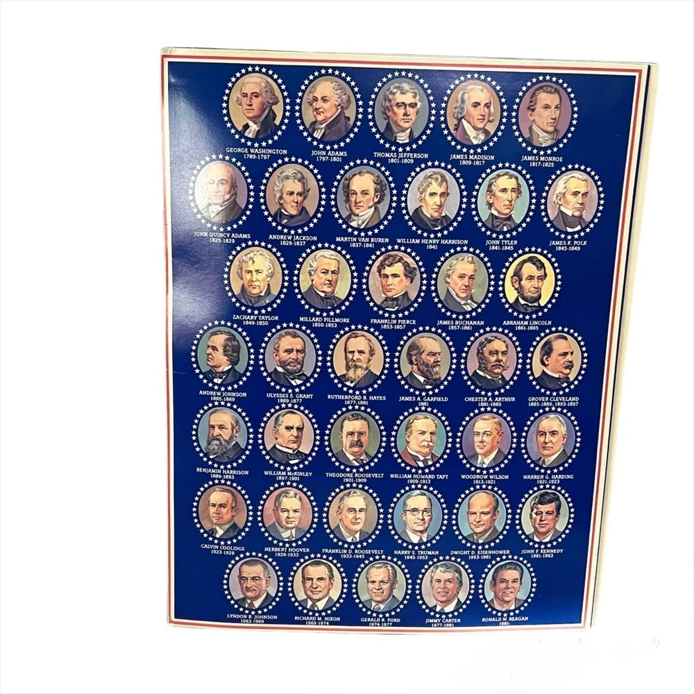 Presidents Folio Folder 5 Vtg Folders presidents Washington through Reagan